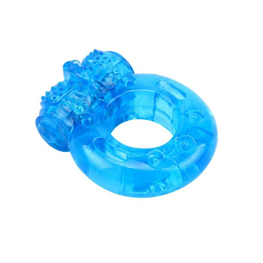 Anillo para el Pene y Vibracion 18 cm Azul