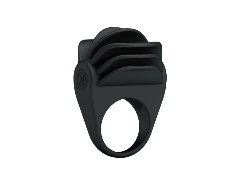 Pretty Love Anillo Vibrador Chester Color Negro