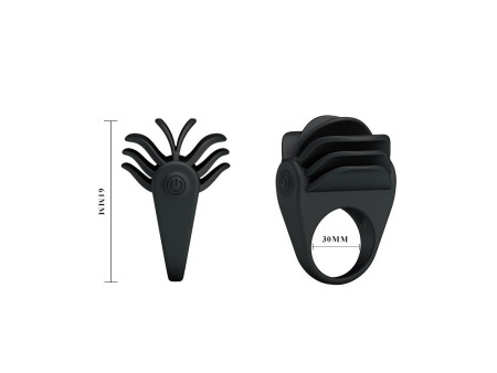 Pretty Love Anillo Vibrador Chester Color Negro Pretty Love Anillo Vibrador Chester Color Negro