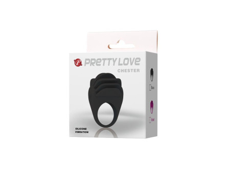Pretty Love Anillo Vibrador Chester Color Negro Pretty Love Anillo Vibrador Chester Color Negro