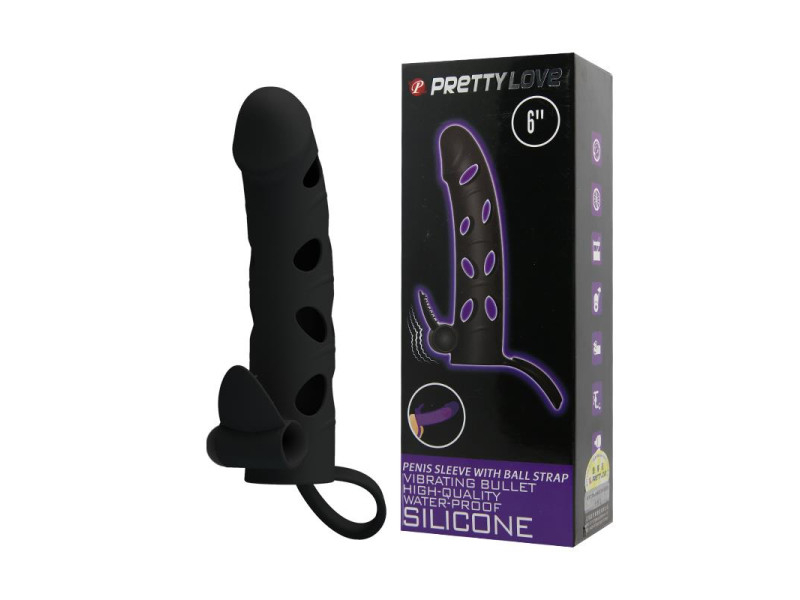 Funda para el Pene con Bala Color Negro