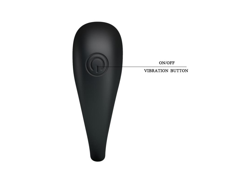 Pretty Love Anillo Vibrador Trap Color Negro