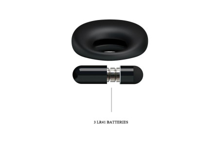 Pretty Love Anillo Vibrador Trap Color Negro
