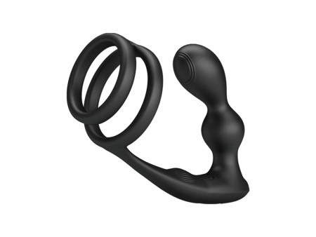 Marshall Plug Anal con Vibracion y Anillo para el Pene y Testiculos
