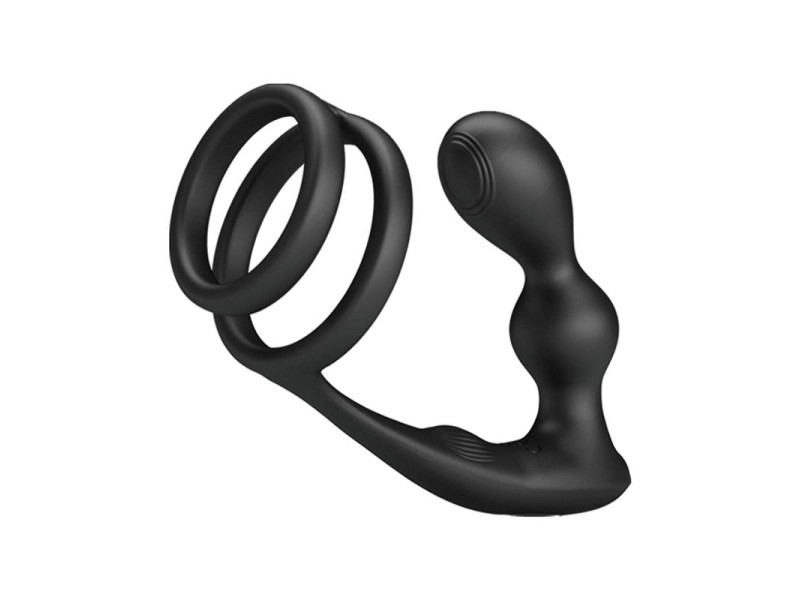 Marshall Plug Anal con Vibracion y Anillo para el Pene y Testiculos