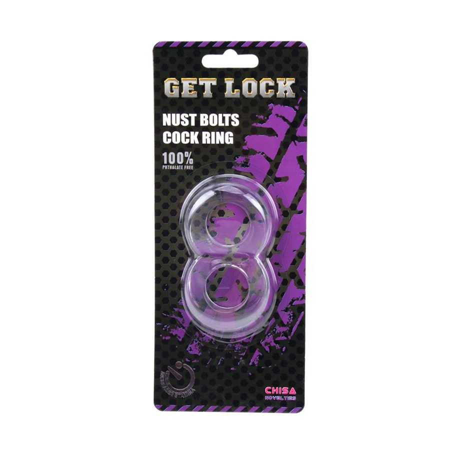 Anillo para el Pene Doble Duo Cock 8 Transparente