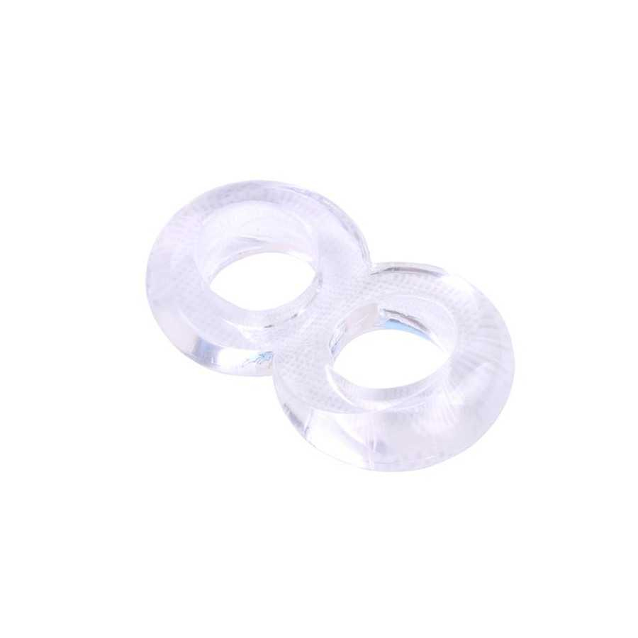 Anillo para el Pene Doble Duo Cock 8 Transparente