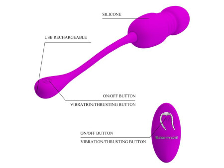 Callieri Huevo Vibrador con Thrusting y Control Remoto Callieri Huevo Vibrador con Thrusting y Control Remoto
