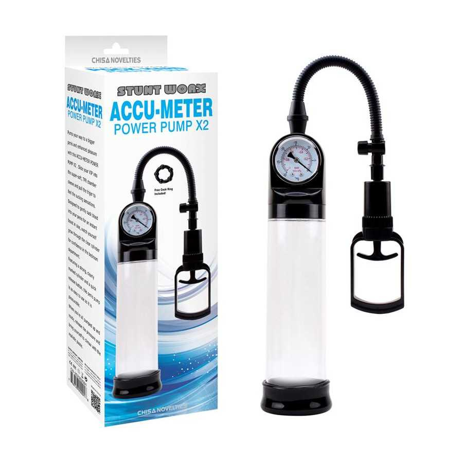 Masturbador Accu Meter Power Pump x2