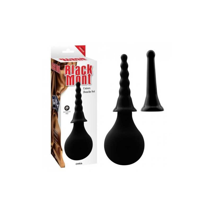 Set Ducha Anal y Funda 15 cm Negro