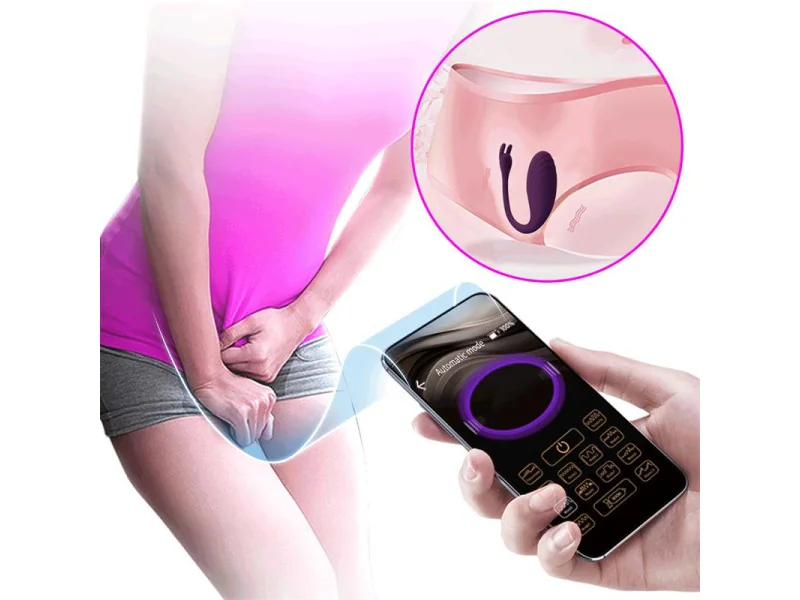Catalina Huevo Vibrador con APP Purpura