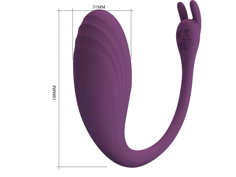 Catalina Huevo Vibrador con APP Purpura