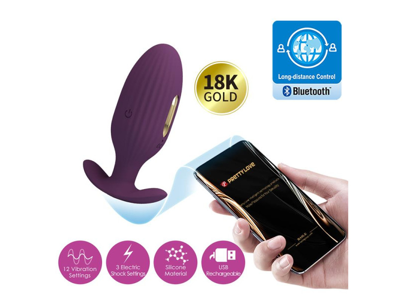 Jefferson Plug Anal con Vibracion y Electroshock con APP