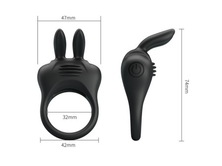 Davion Anillo para el Pene con Vibracion y Conejito