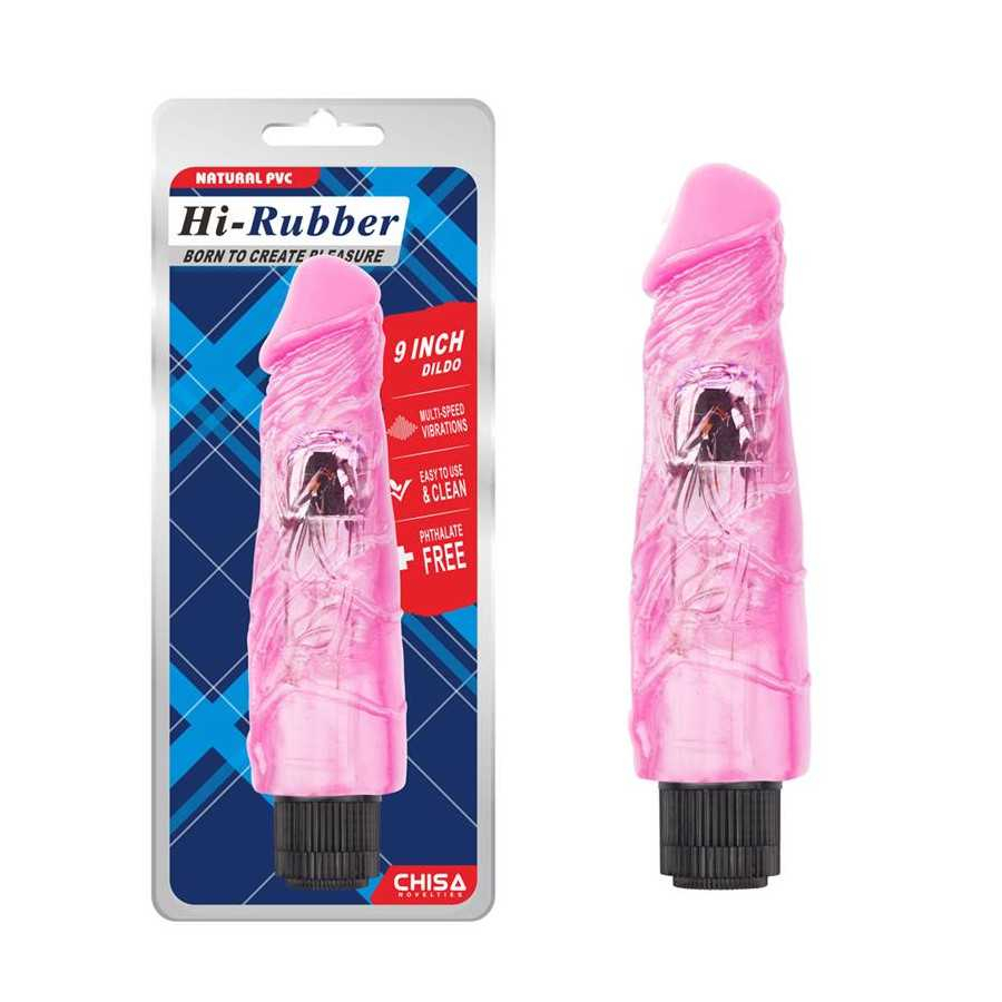 Vibrador Hi Rubber 9 Rosa