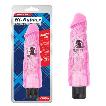 Vibrador Hi Rubber 9 Rosa