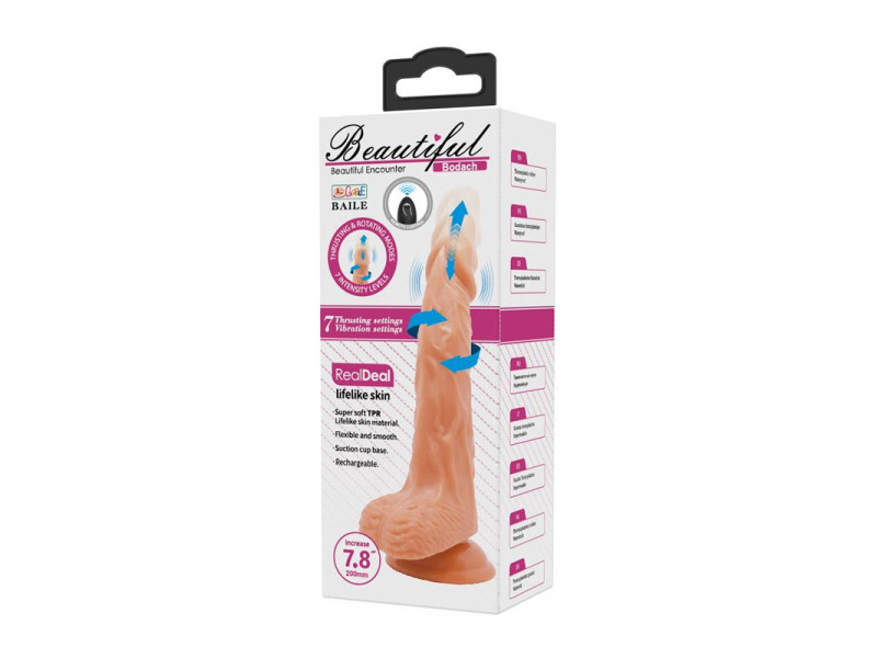 Bodach Dildo con Vibracion Rotacion y Thrusting