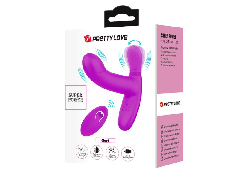 Geri Estimulador con Vibracion y Licking con Control Remoto