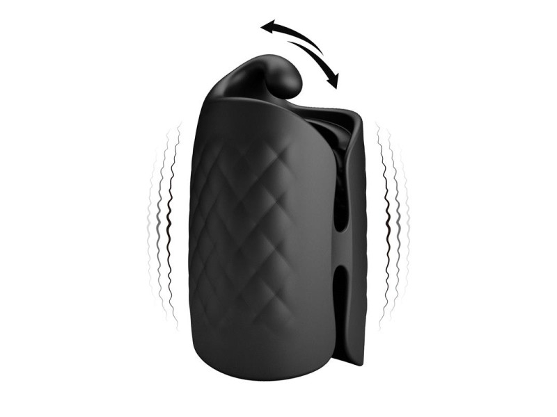 Black Glans Trainer Masturbador Manual con Vibracion