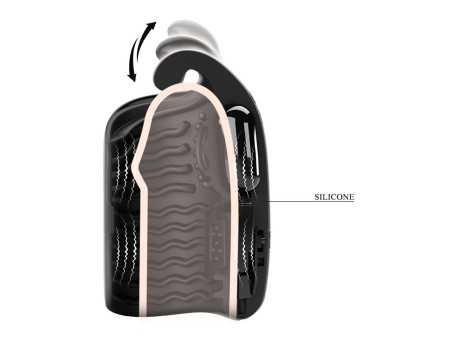 Black Glans Trainer Masturbador Manual con Vibracion