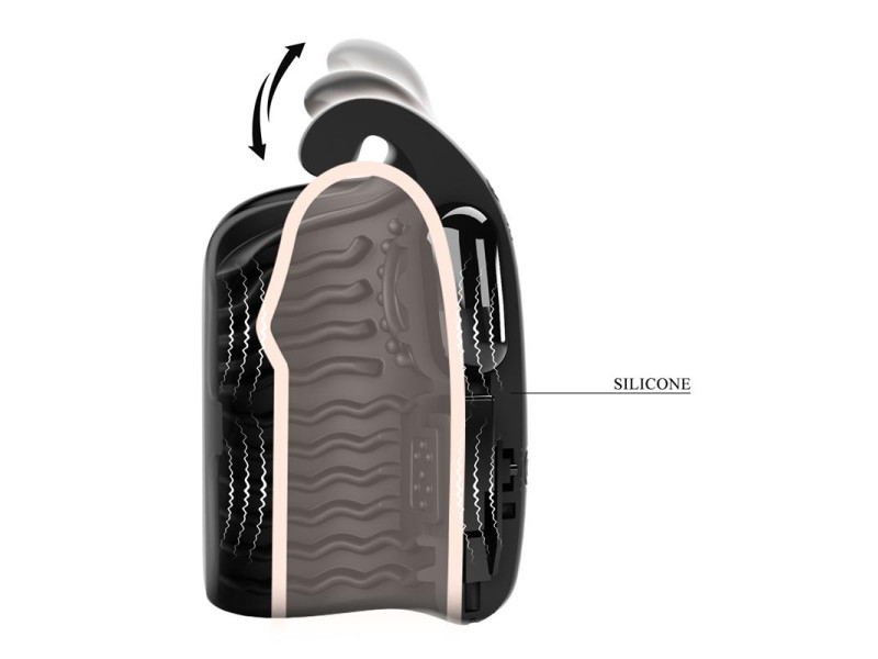 Black Glans Trainer Masturbador Manual con Vibracion