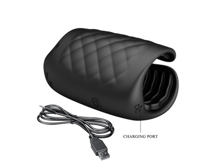 Black Glans Trainer Masturbador Manual con Vibracion