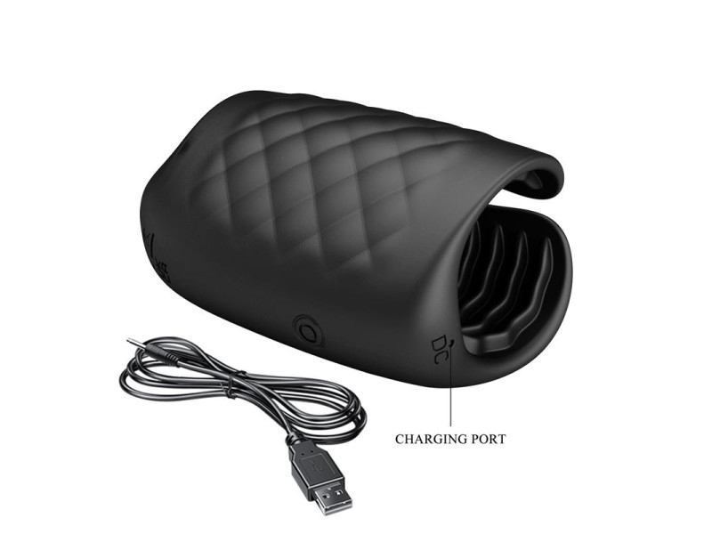 Black Glans Trainer Masturbador Manual con Vibracion