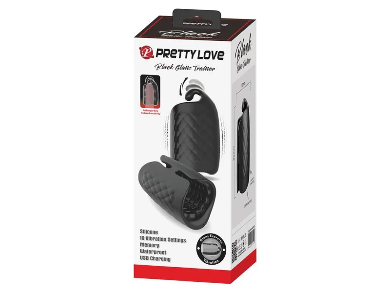 Black Glans Trainer Masturbador Manual con Vibracion