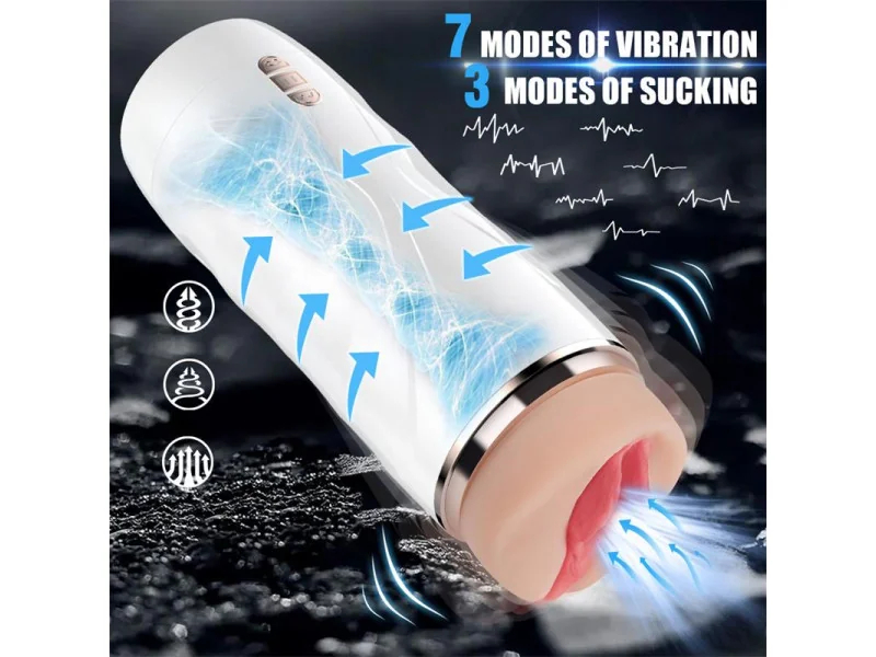 Riley Masturbador Masculino Automatico Vibracion y Succion
