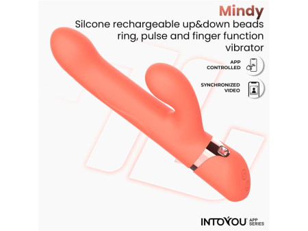 Mindy Vibrador con Anillo de Bolas Up and Down Finger y Pulsacion con APP