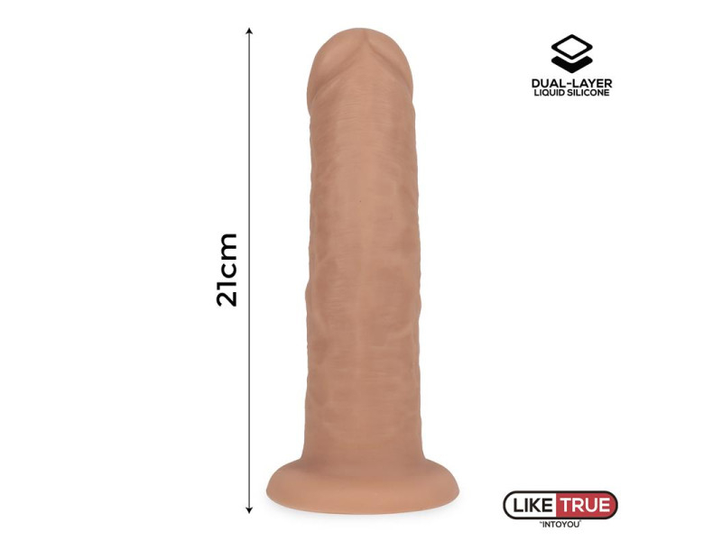 Dildo Realista Silicona Liquida Dual Layer 825