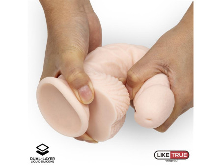 Dildo Realista Silicona Liquida Dual Layer 825 Blanco