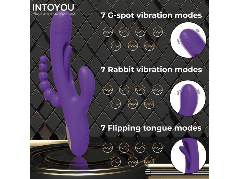 Triya Vibrador con Lengua Flipping y Cadena Anal