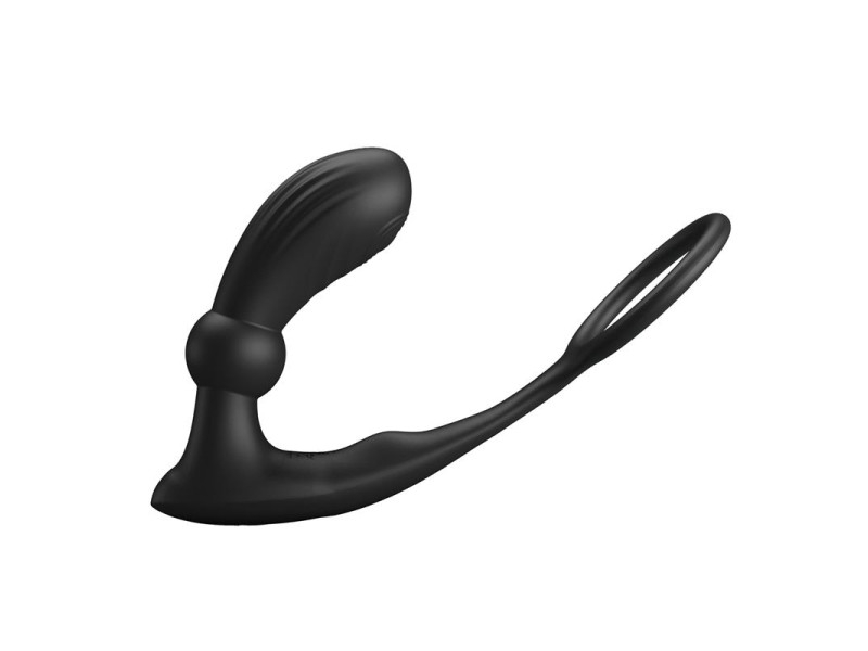 Warren Plug Anal y Anillo para el Pene con Vibracion y Pulsacion a Control Remoto