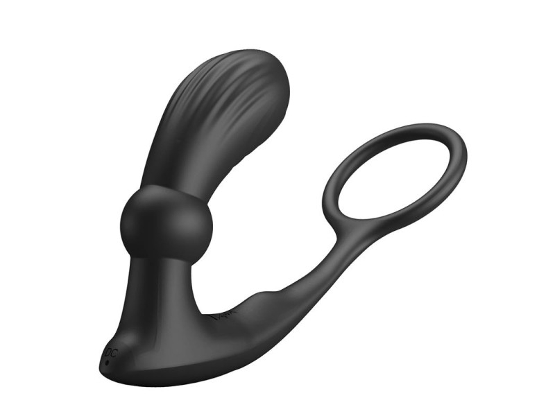 Warren Plug Anal y Anillo para el Pene con Vibracion y Pulsacion a Control Remoto