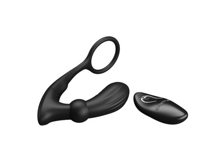 Warren Plug Anal y Anillo para el Pene con Vibracion y Pulsacion a Control Remoto