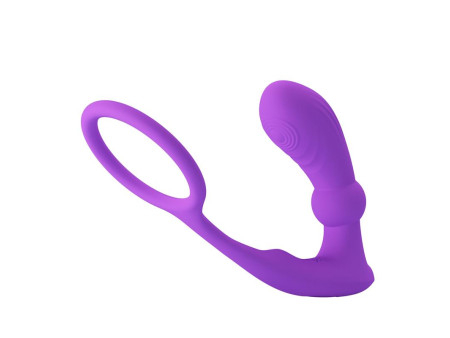Warren Plug Anal y Anillo para el Pene con Vibracion y Pulsacion a Control Remoto