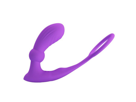 Warren Plug Anal y Anillo para el Pene con Vibracion y Pulsacion a Control Remoto