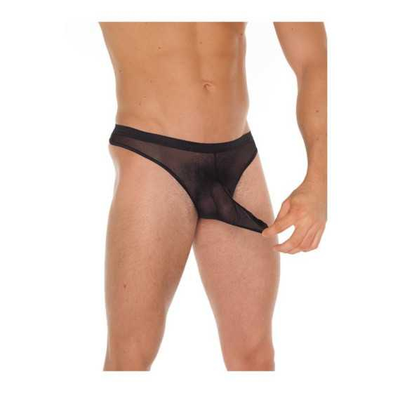 Tanga Rejilla Negro Talla Unica