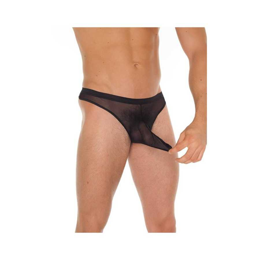 Tanga Rejilla Negro Talla Unica