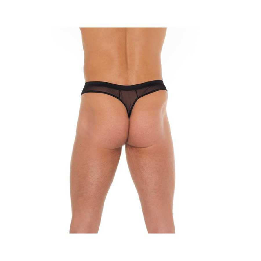 Tanga Rejilla Negro Talla Unica