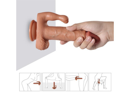 Brody Dildo con 20 Modos de Vibracion y Estimulador de Clitoris