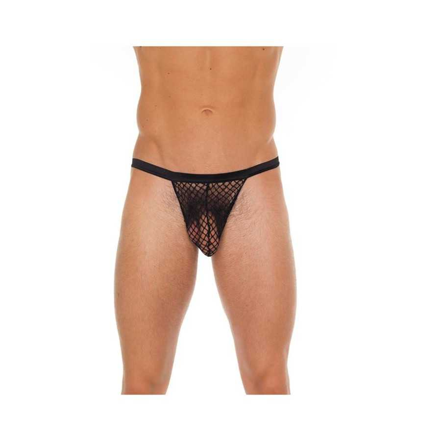 Tanga Rejilla Negro Talla Unica