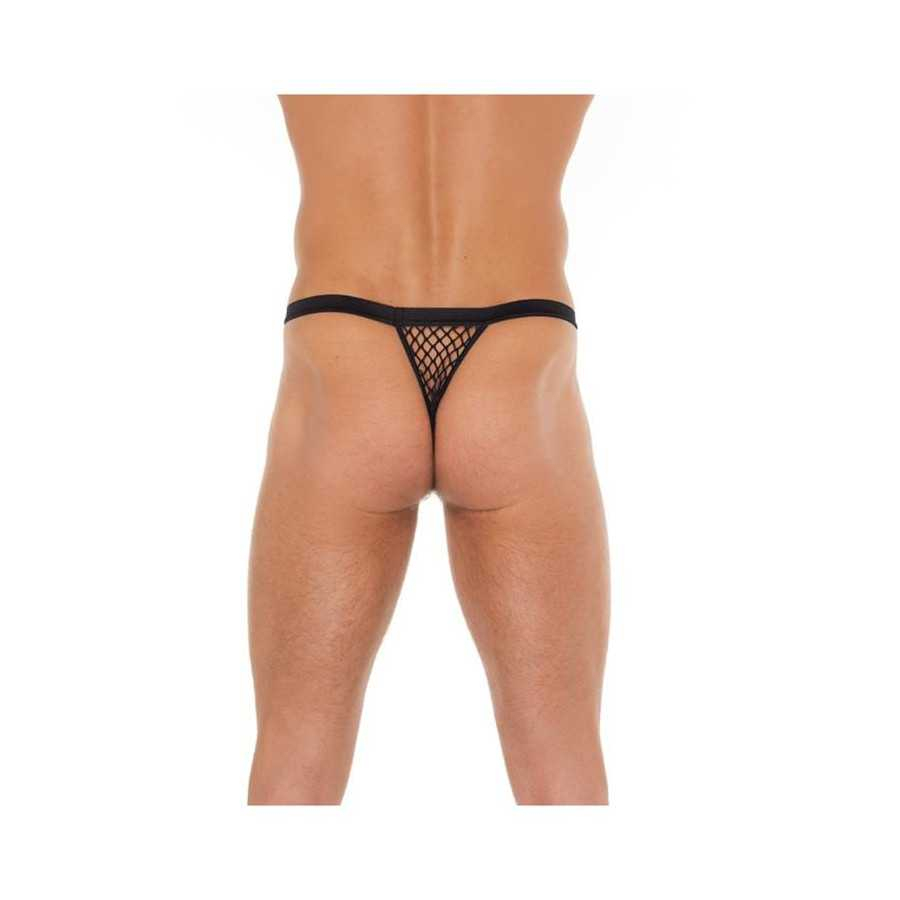 Tanga Rejilla Negro Talla Unica