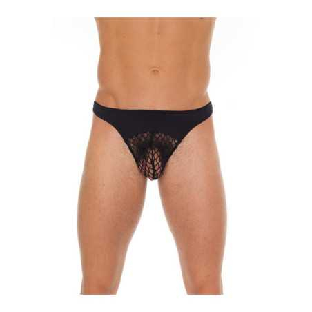 Tanga Rejilla Negro Talla Unica