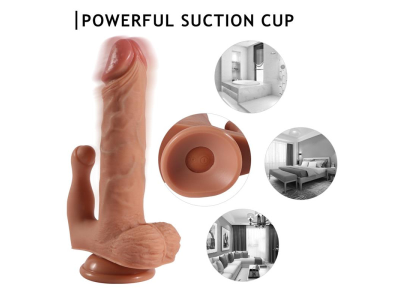 Brody Dildo con 20 Modos de Vibracion y Estimulador de Clitoris