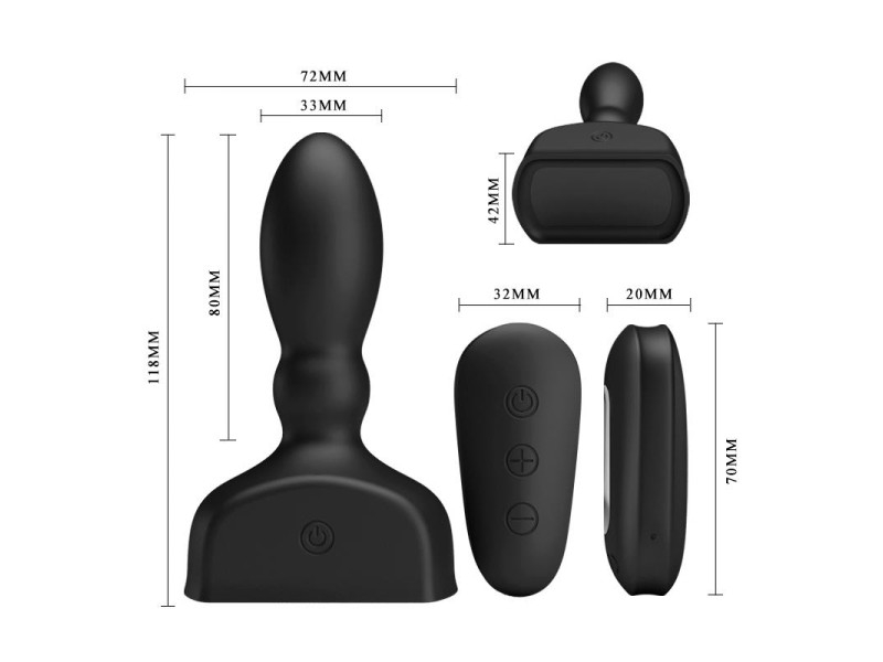 Plug Anal Inflable con Control Remoto Mr Play