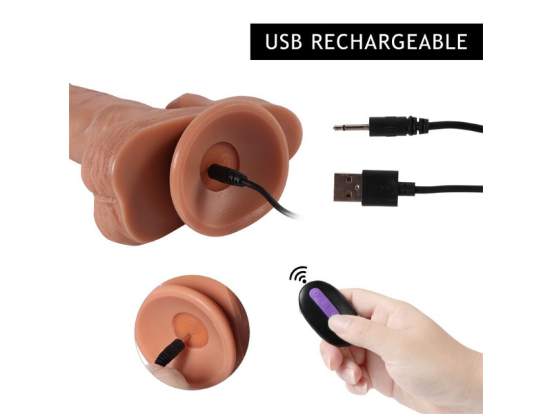 Brody Dildo con 20 Modos de Vibracion y Estimulador de Clitoris