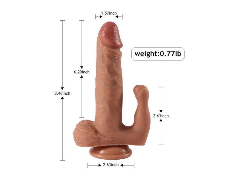 Brody Dildo con 20 Modos de Vibracion y Estimulador de Clitoris