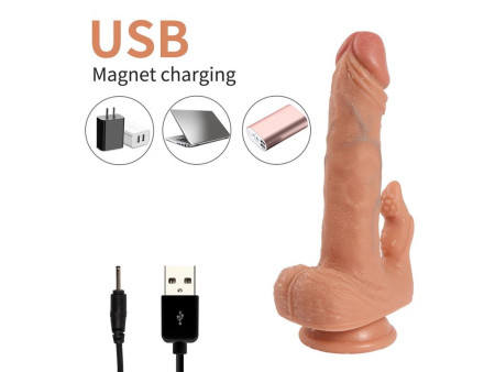 Julian Dildo con 20 Modos de Vibracion y Estimlador de Clitoris Julian Dildo con 20 Modos de Vibracion y Estimlador de Clitoris